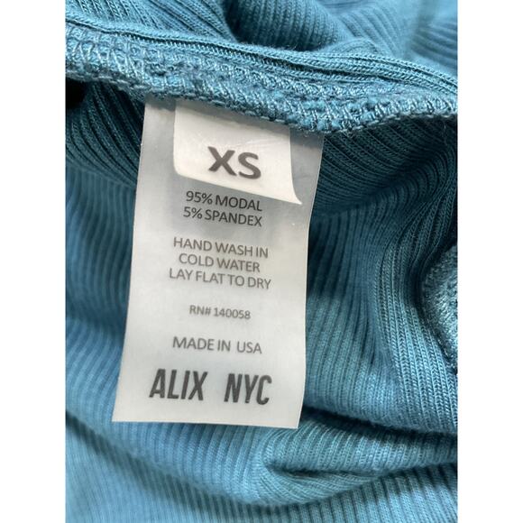 Alix Nyc 'Clarkson' Blue Turtleneck Front Cut Out Midi Dress Size XS - Picture 5 of 5